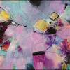 "Candyland", Acrylic on cradled board, 12"x16"x1". SOLD
